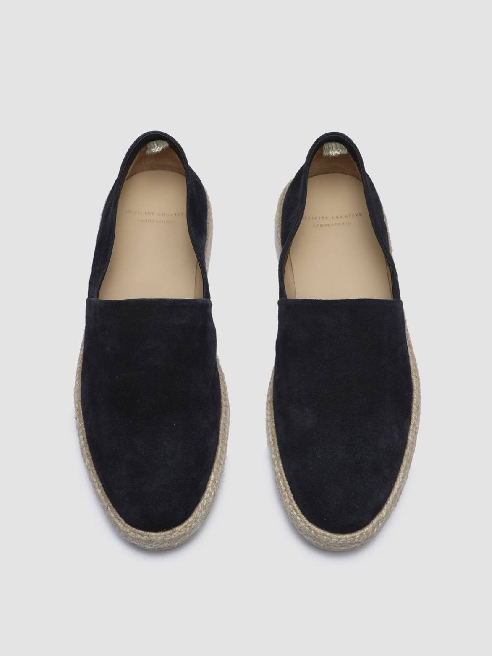Officine Creative ROPED 001 Mocassini in Camoscio Blu Shopping Online