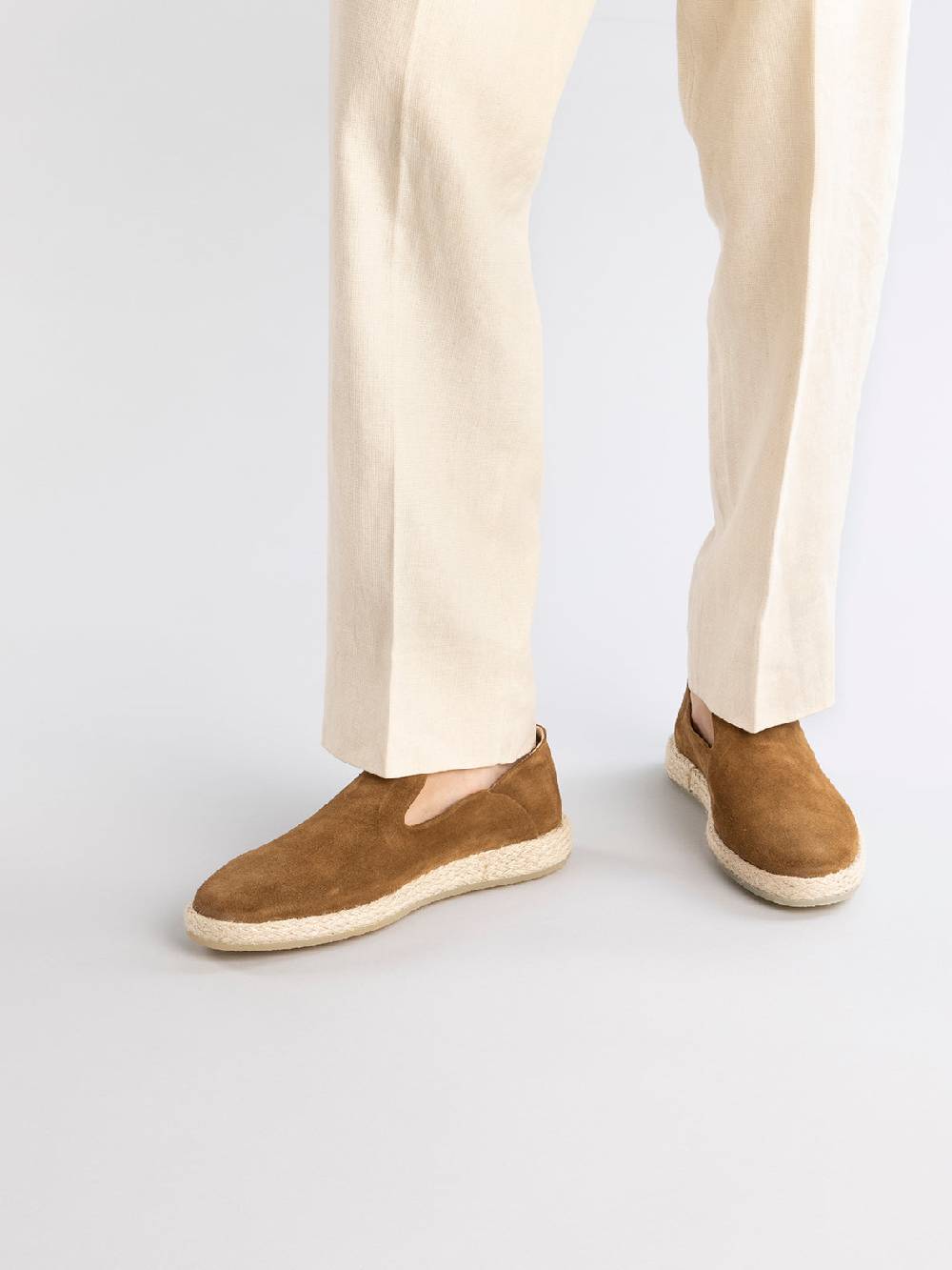 Officine Creative ROPED 002 Slip-on in Pelle Scamosciata Marrone Affare Del Giorno