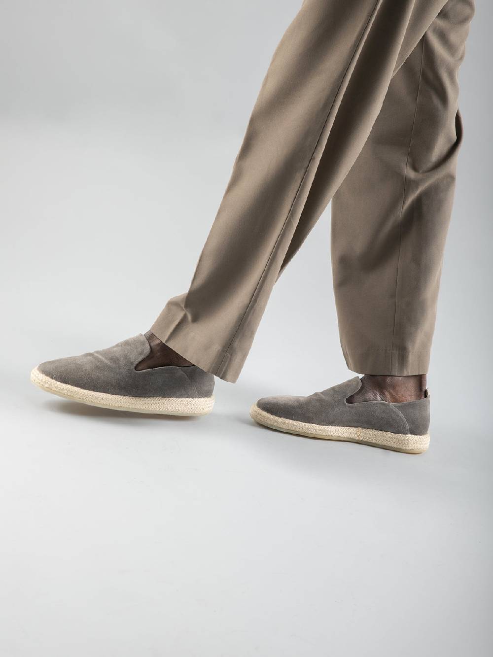 Officine Creative ROPED 002 Slip-on in Pelle Scamosciata Marrone Prezzo Ridotto