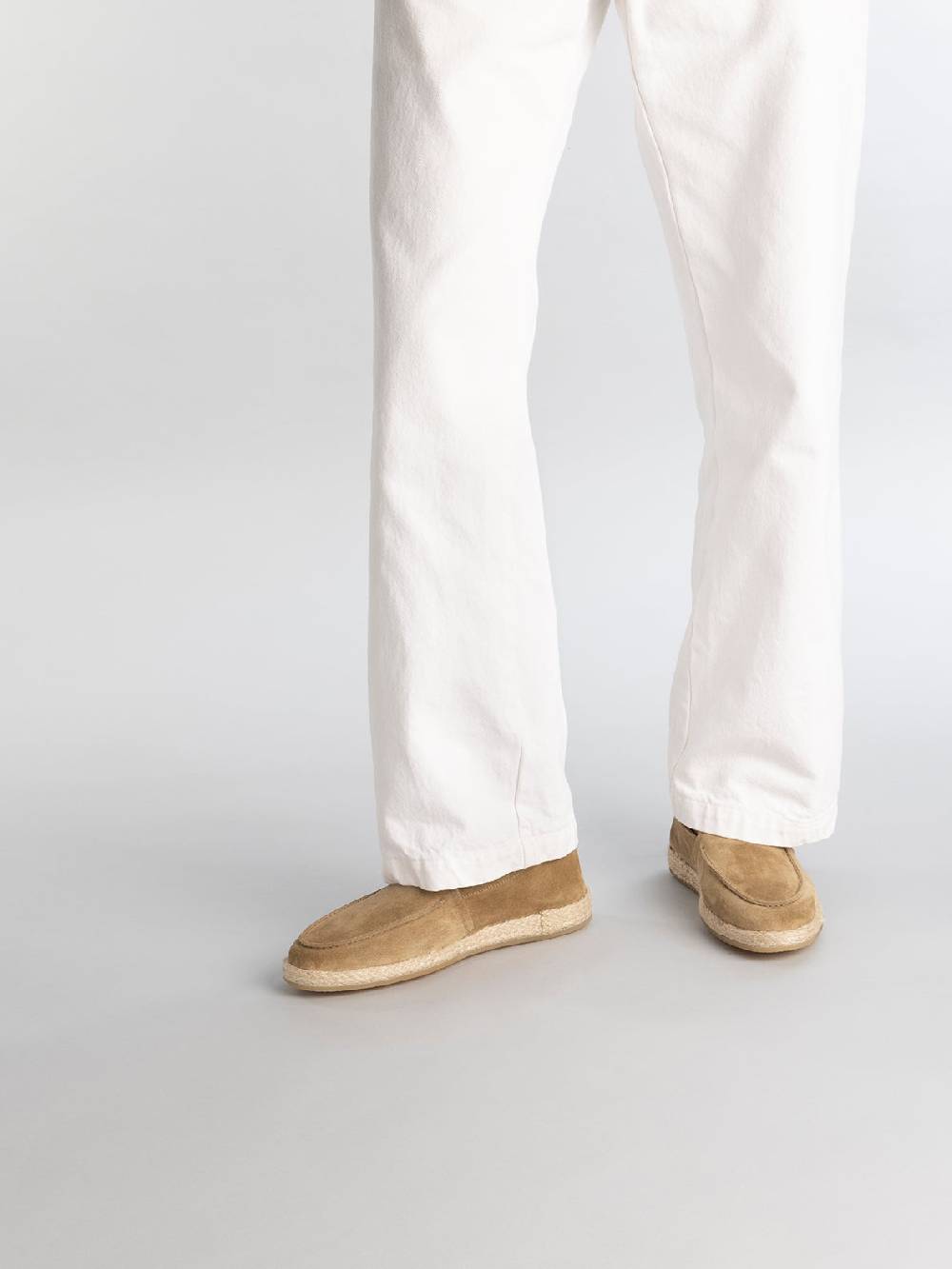 Officine Creative ROPED 004 Mocassini in Pelle Scamosciata Marrone Sottocosto