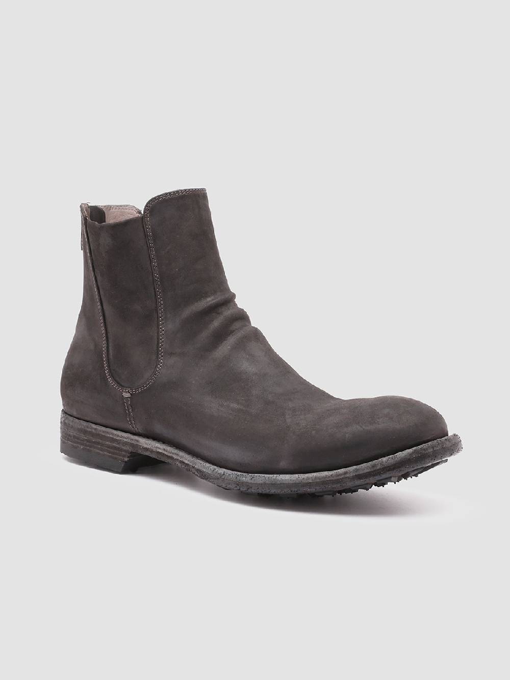 Officine Creative ARBUS 021 Stivaletti Chelsea in Pelle Grigia Promozione