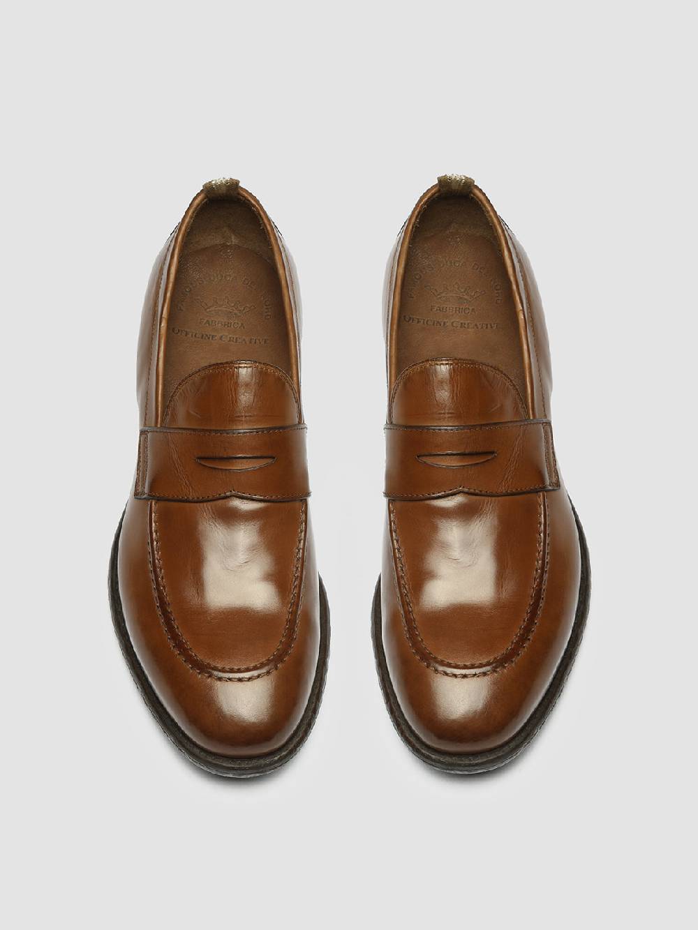 Officine Creative EMORY 024 Mocassini in Pelle Marrone Soddisfazione Garantita