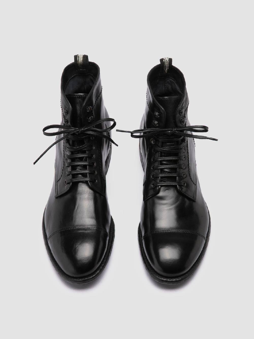 Officine Creative EMORY CAOU 014 Stivali Neri in Pelle Vendita Economica
