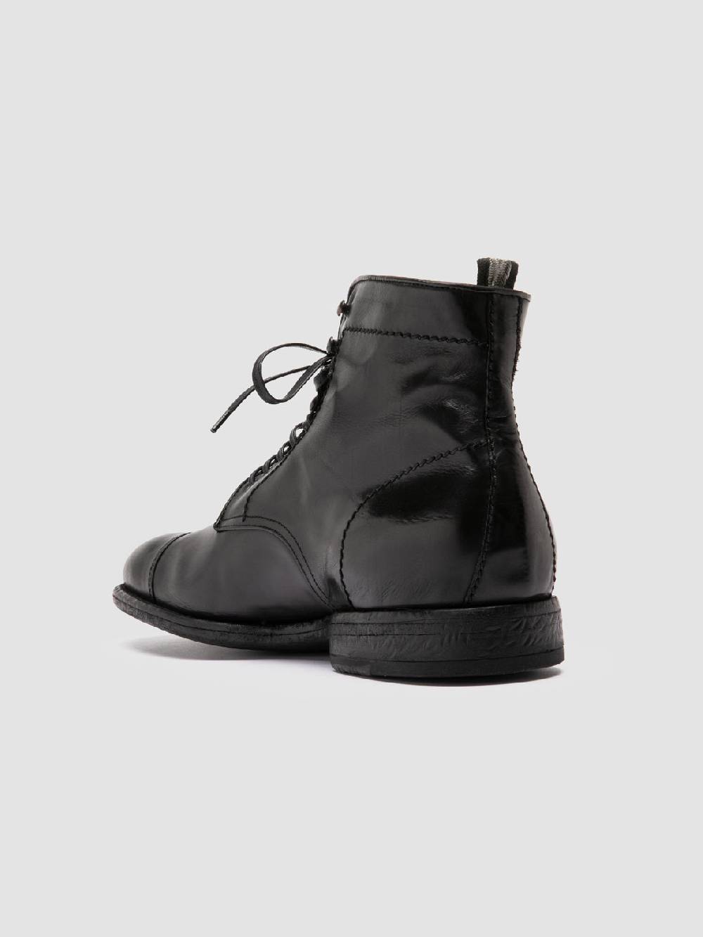 Officine Creative EMORY CAOU 014 Stivali Neri in Pelle Vendita Economica