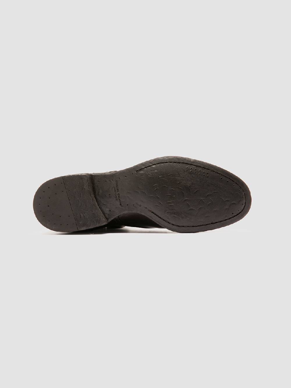Officine Creative EMORY CAOU 014 Stivali Marrone Scuro in Pelle Saldi Di Fabbrica
