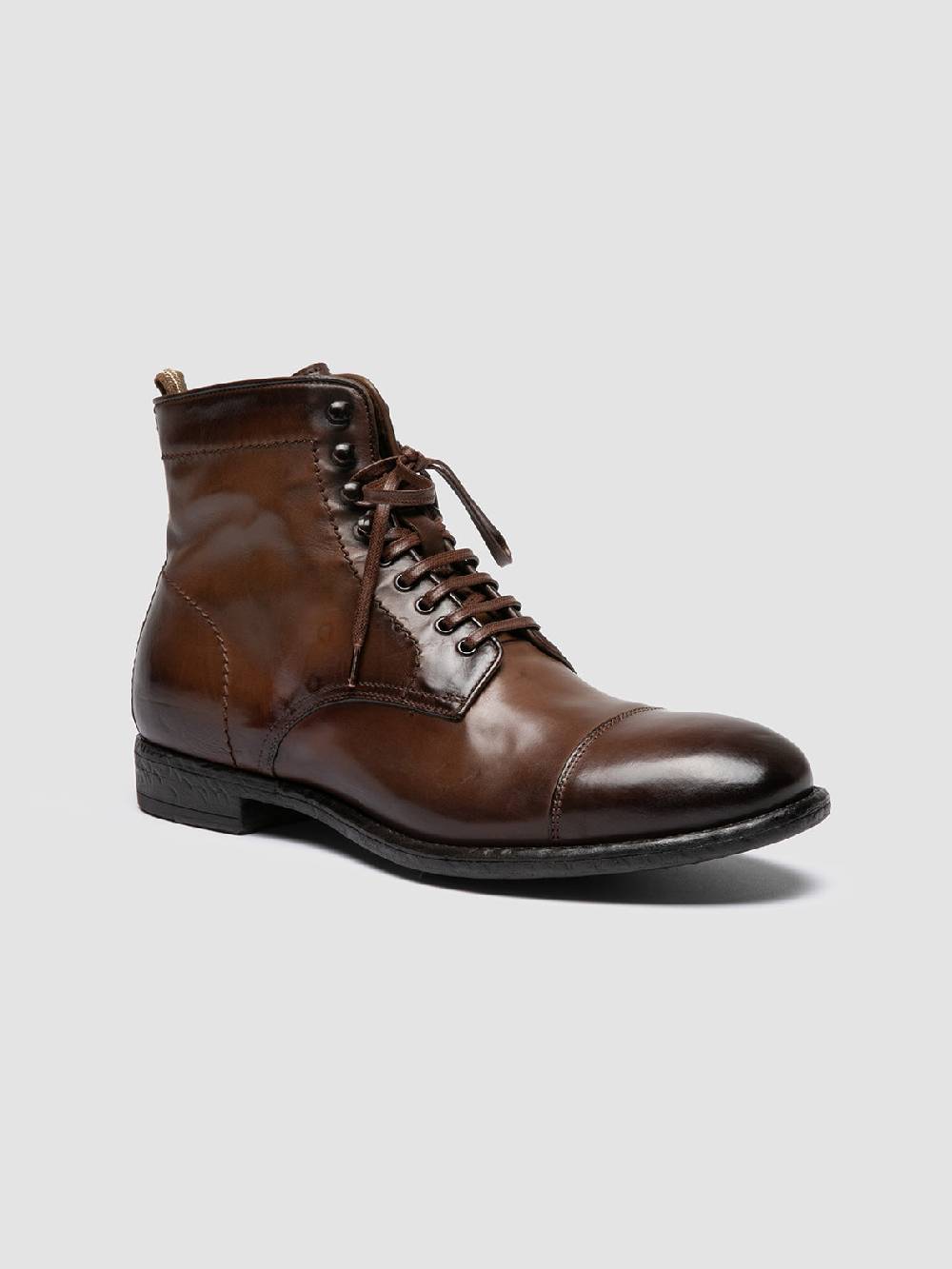 Officine Creative EMORY CAOU 014 Stivali Marrone Chiaro in Pelle Fino Al -60%