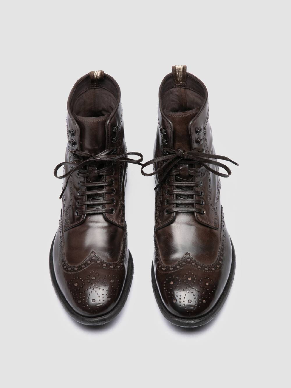 Officine Creative EMORY CAOU 014 Stivali Marrone Scuro in Pelle Negozio