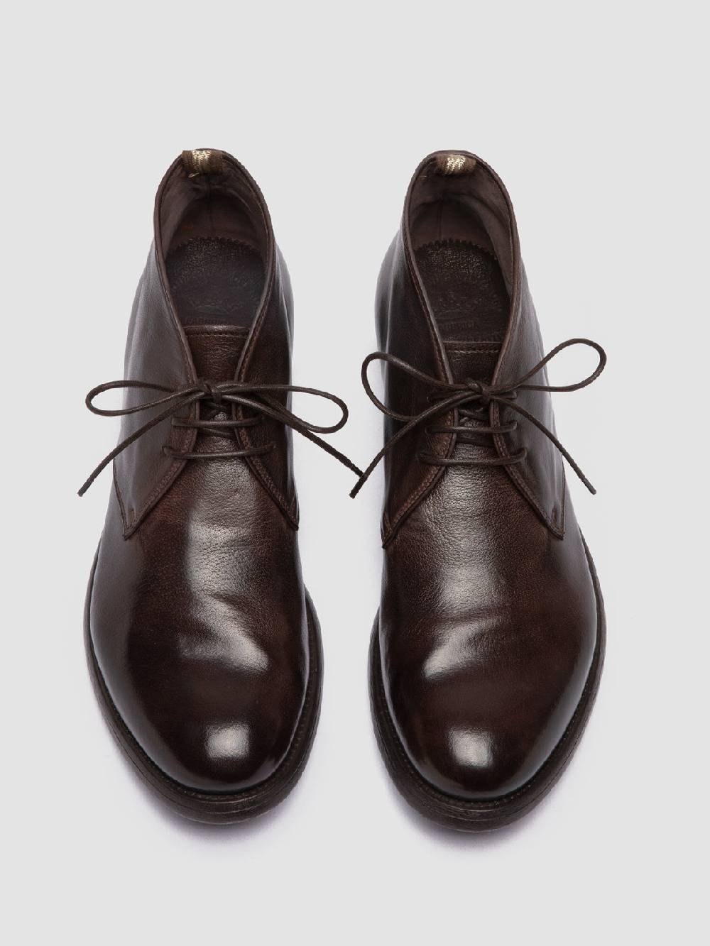 Officine Creative HIVE 050 Stivali Chukka in Pelle Marrone Nuova
