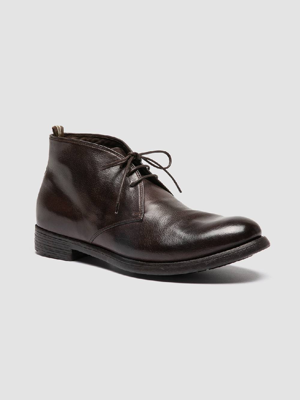 Officine Creative HIVE 050 Stivali Chukka in Pelle Marrone Nuova