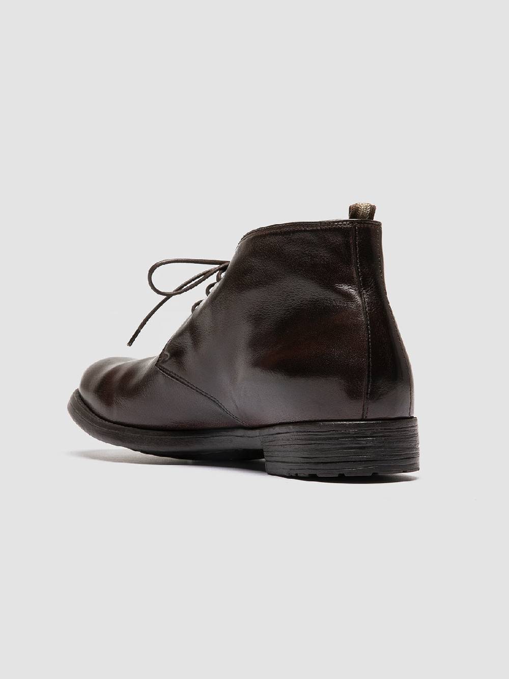 Officine Creative HIVE 050 Stivali Chukka in Pelle Marrone Nuova
