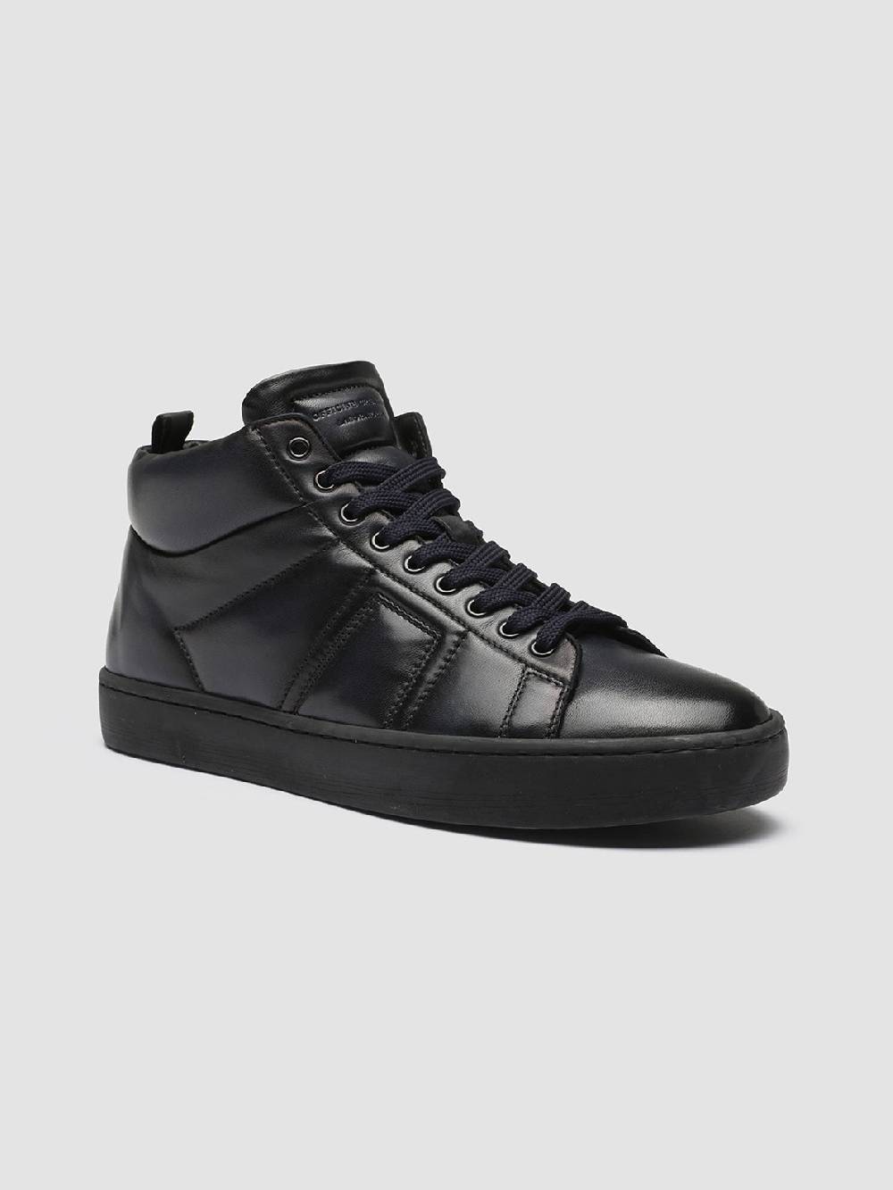 Officine Creative KILIM 002 Sneaker in Pelle Blu Moda