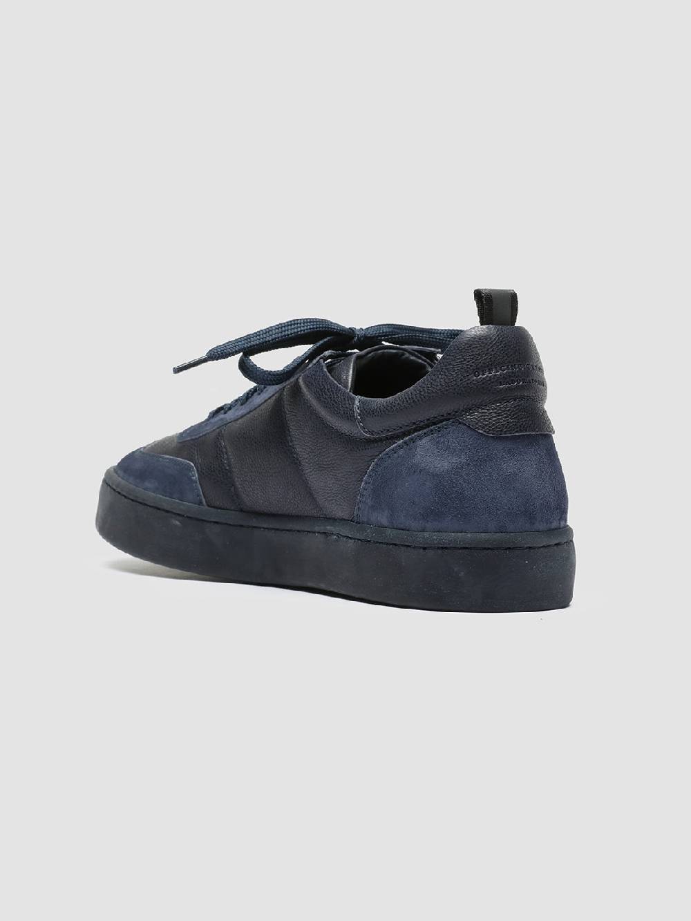 Officine Creative KOMBINED 001 Sneaker Basse in Camoscio e Pelle Blu Italy
