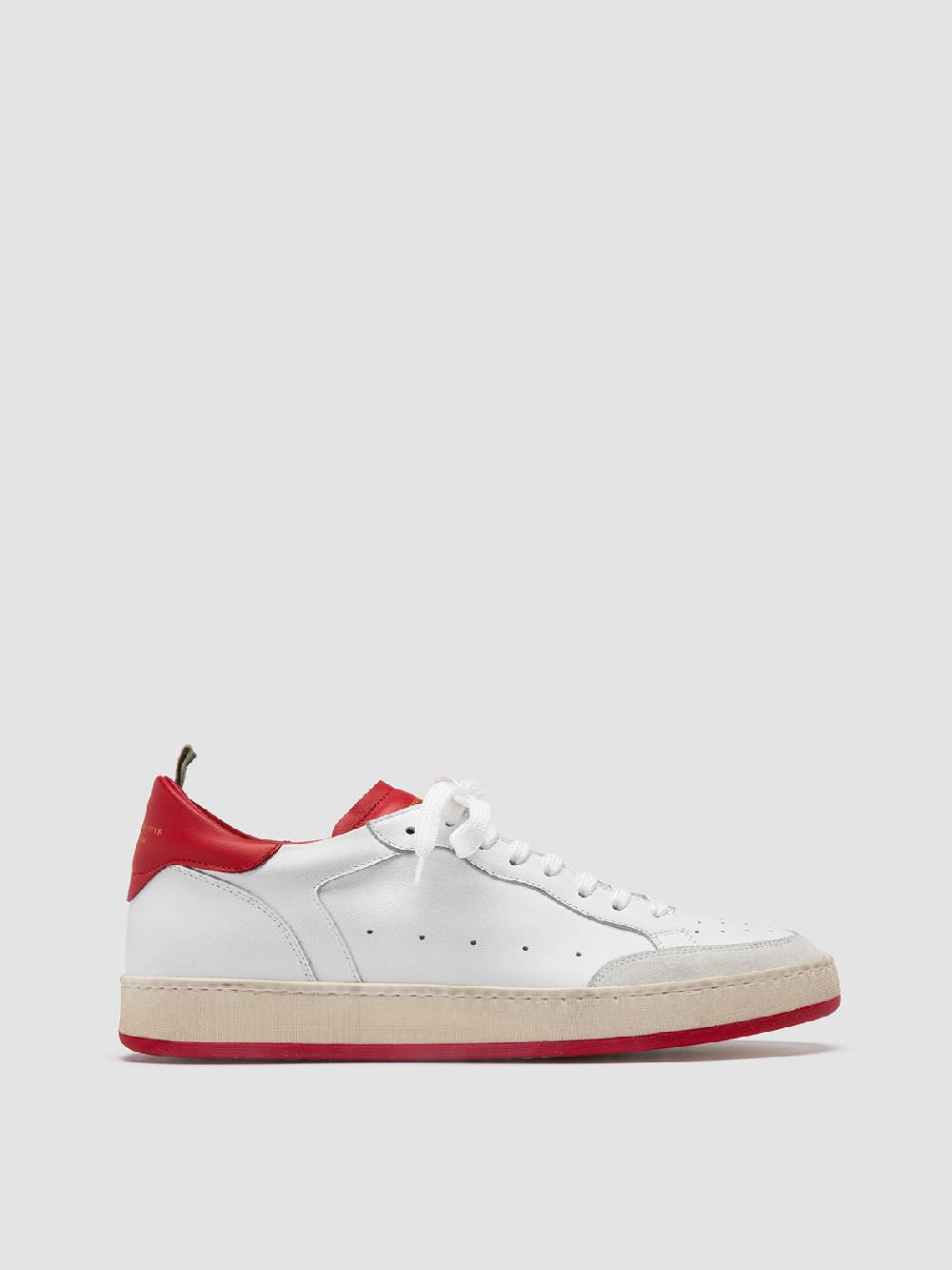 Officine Creative MAGIC 008 Sneakers Basse in Pelle e Camoscio Bianca