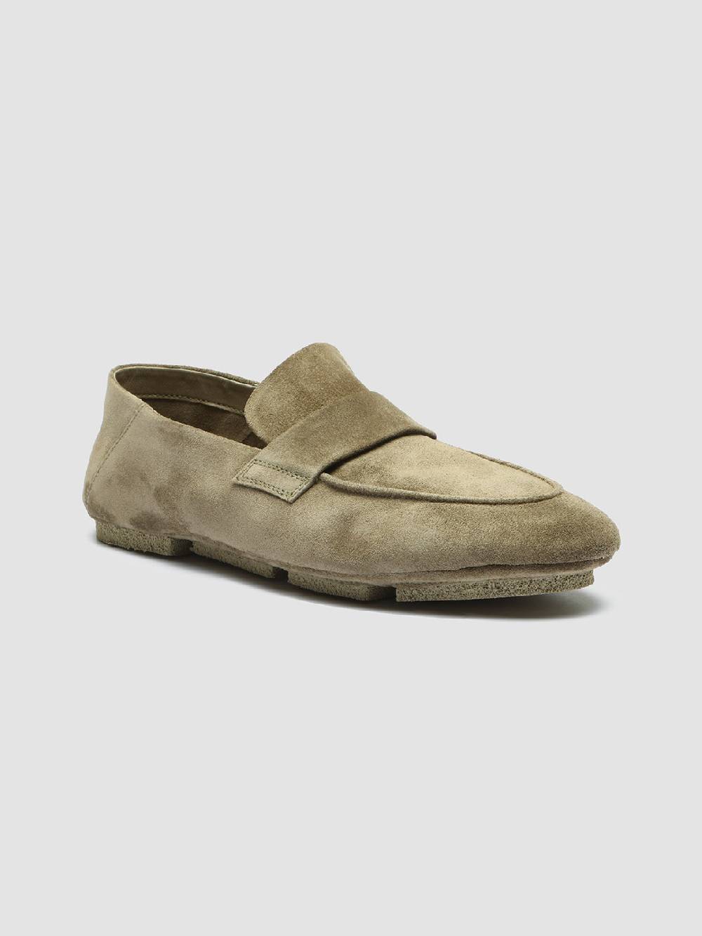 Officine Creative C-SIDE 101 Mocassini in Pelle Scamosciata Tortora Negozi Online