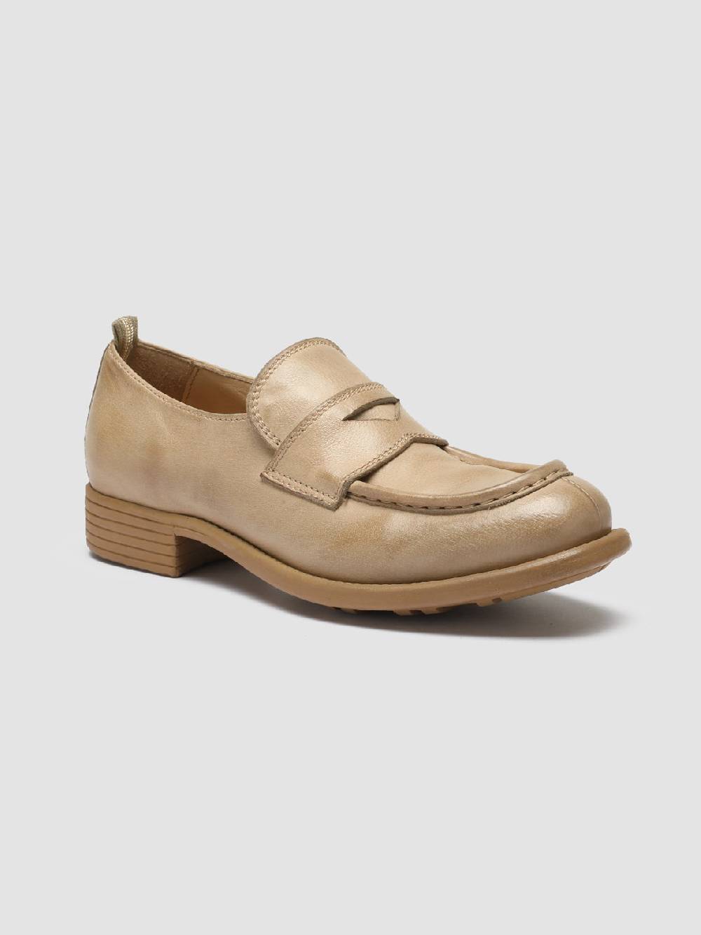 Officine Creative CALIXTE 020 Mocassini Penny Loafer in Pelle Tortora Acquista Ora