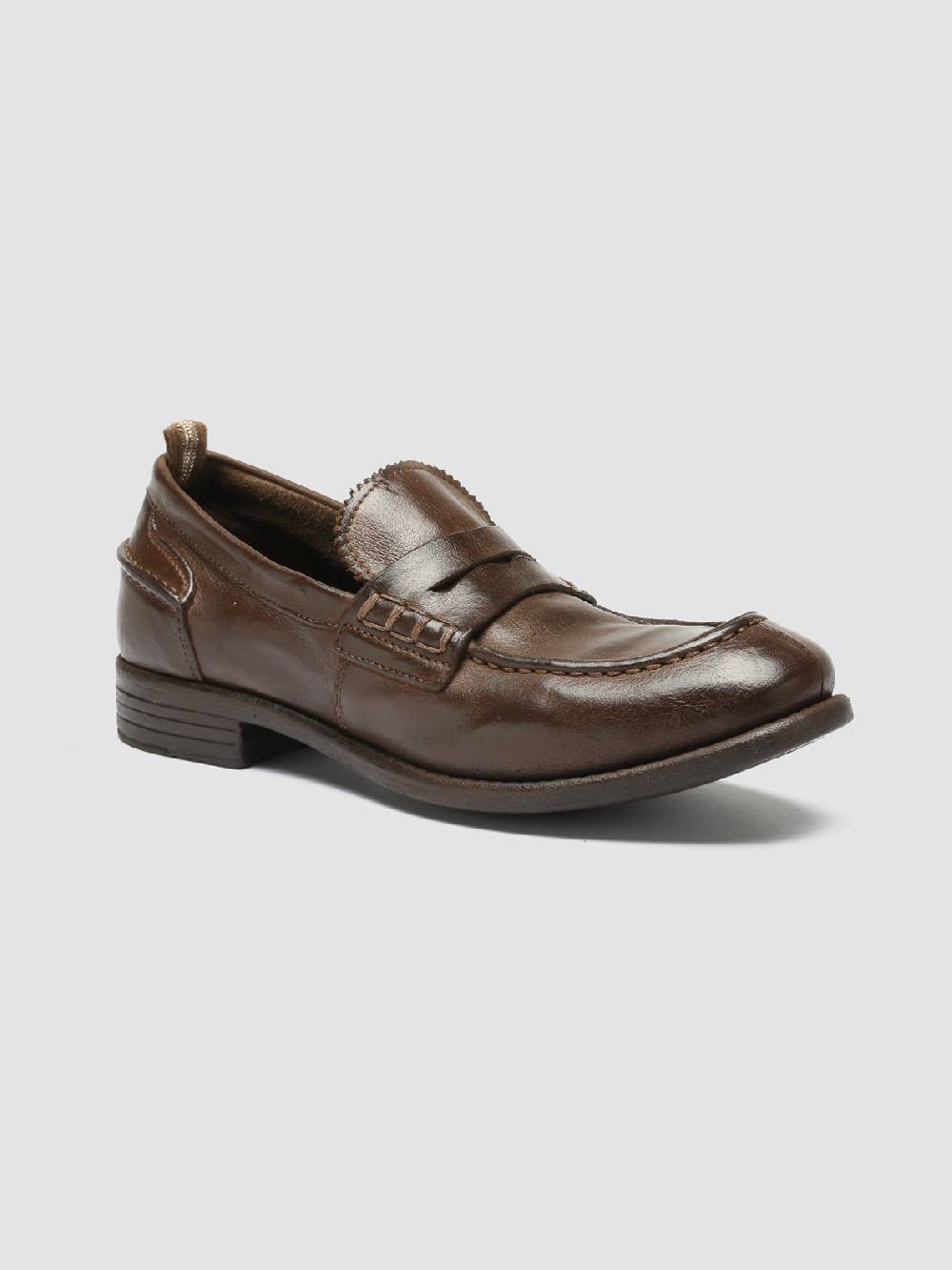 Officine Creative CALIXTE 042 Mocassini Penny in Pelle Marrone Consegna Veloce