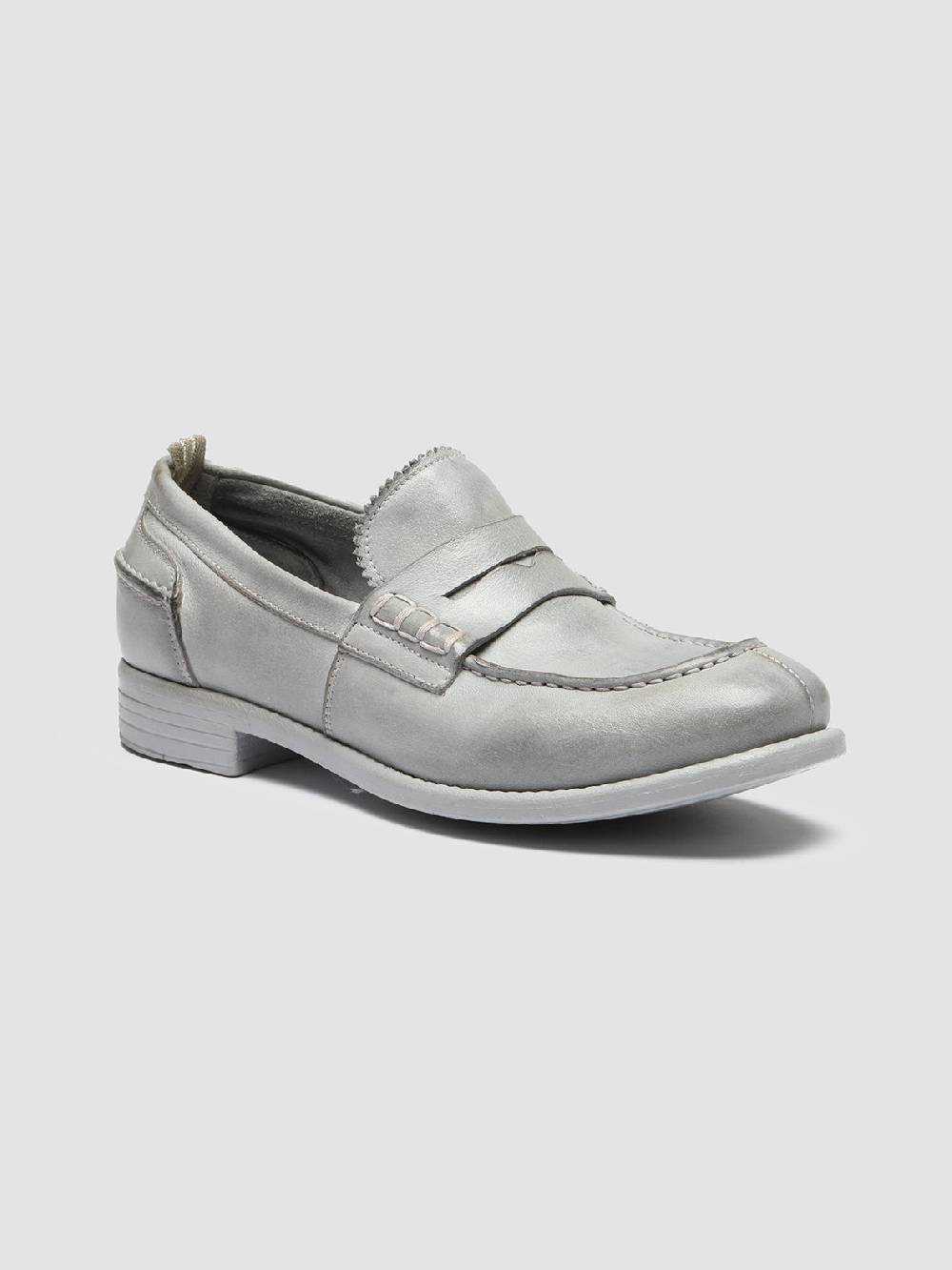 Officine Creative CALIXTE 042 Mocassini Penny in Pelle Grigia Promozione Limitata