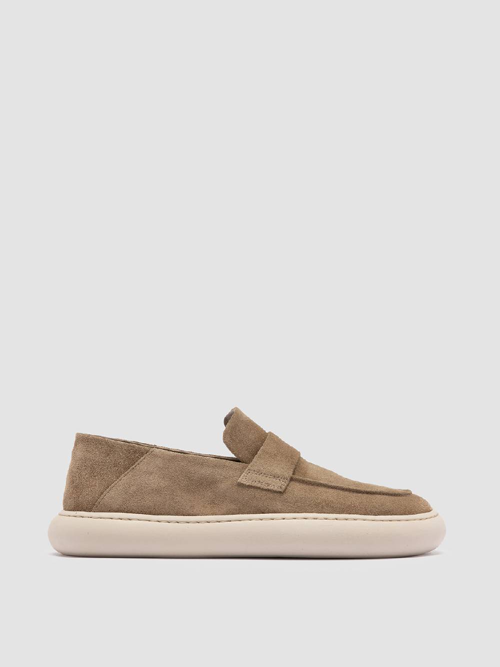 Officine Creative DINGHY 101 Sneakers Basse in Pelle Scamosciata Tortora