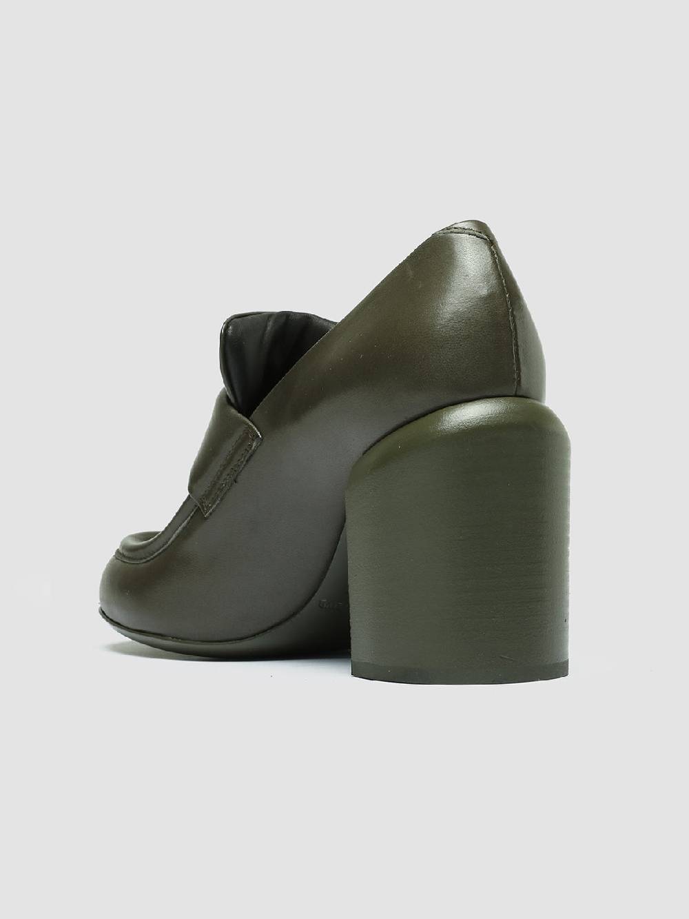 Officine Creative ESTHER 018 Mocassini Penny in Pelle Verde Sottocosto