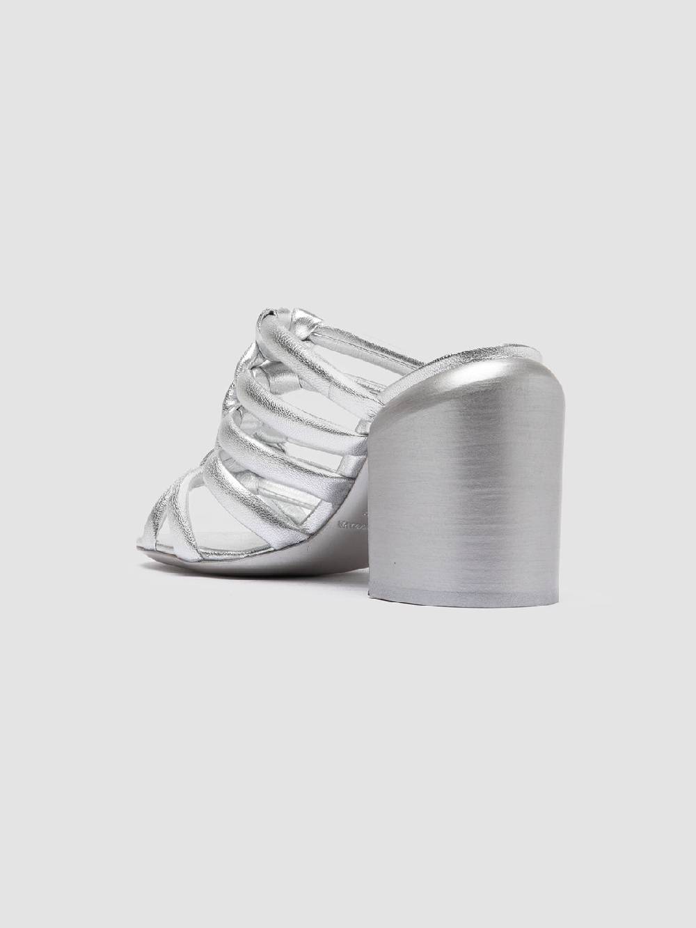 Officine Creative ESTHER 026 Sandali Slide in Pelle Argento Prezzo di fabbrica