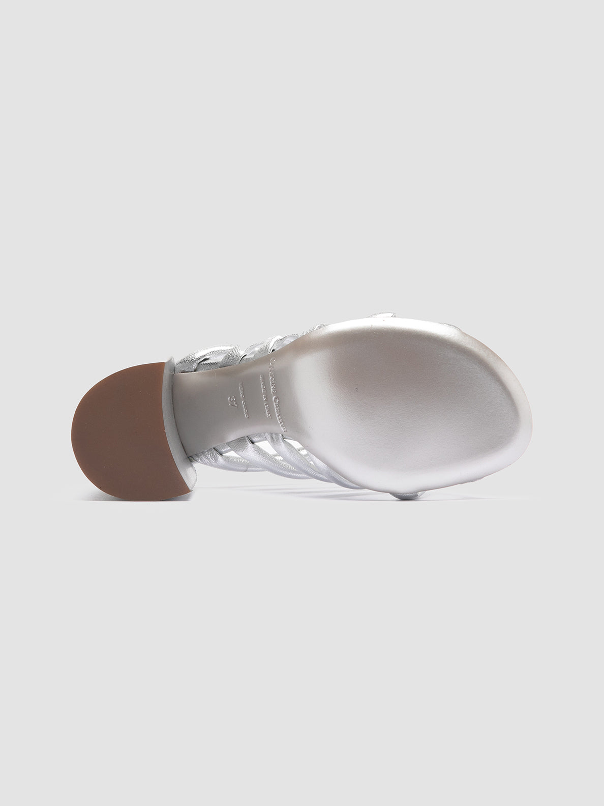 Officine Creative ESTHER 026 Sandali Slide in Pelle Argento Prezzo di fabbrica