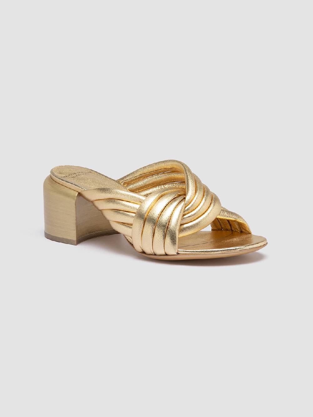 Officine Creative ETHEL 022 Sandali Slide in Pelle Oro Economico