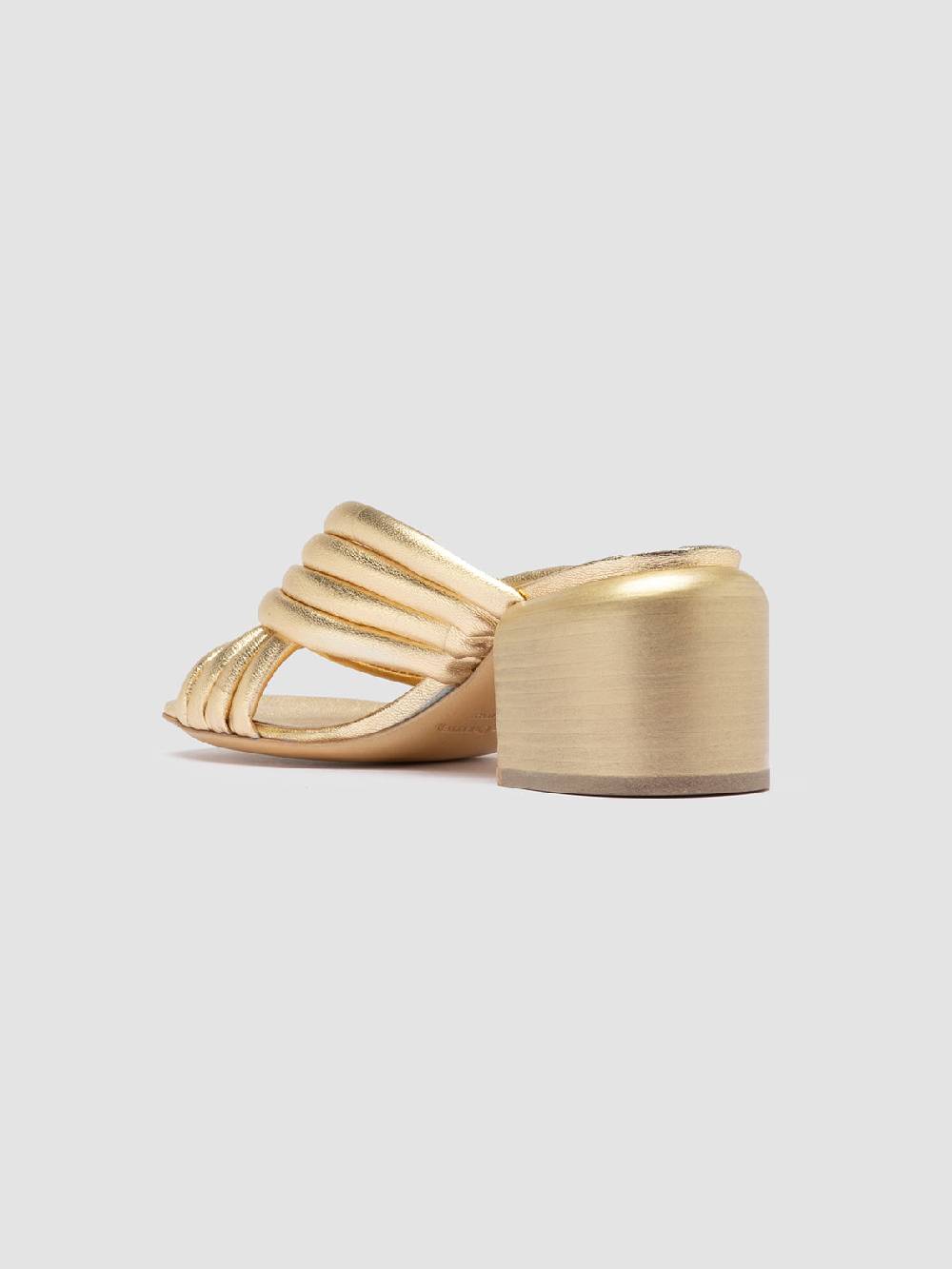 Officine Creative ETHEL 022 Sandali Slide in Pelle Oro Economico
