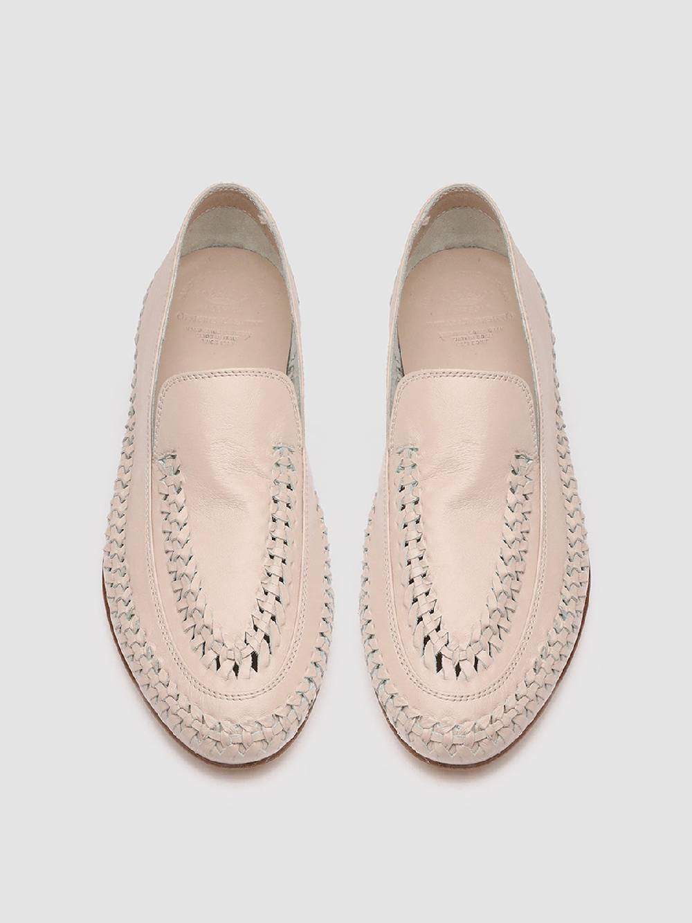 Officine Creative BESSIE 002 Mocassini in Pelle Rosa Offerte