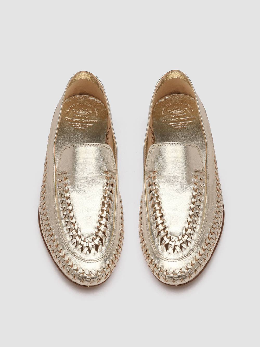 Officine Creative BESSIE 002 Mocassini in Pelle Argento Hotsell