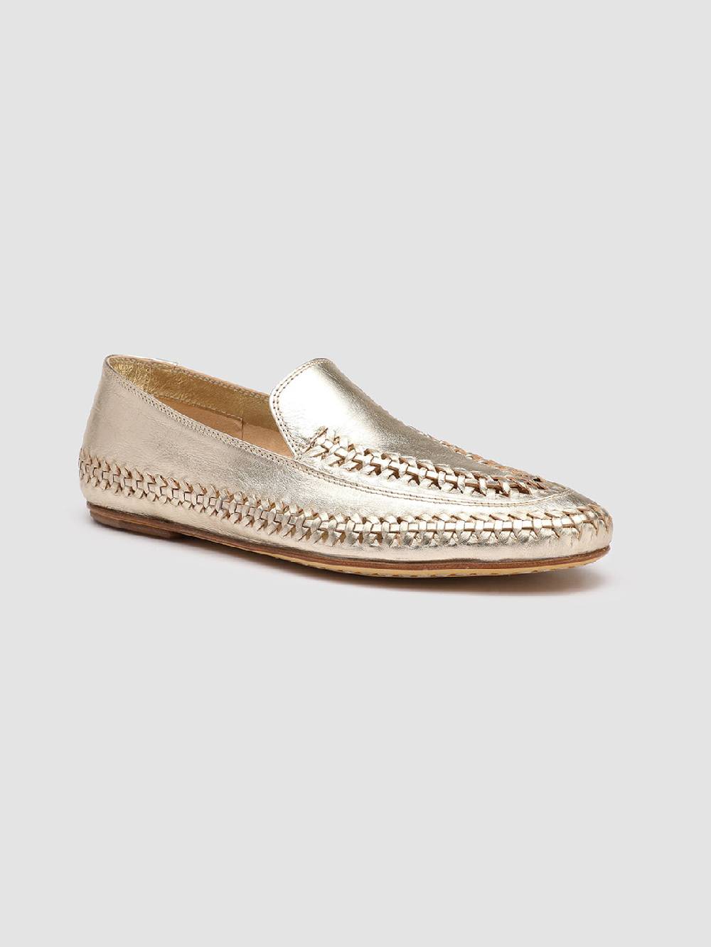 Officine Creative BESSIE 002 Mocassini in Pelle Argento Hotsell