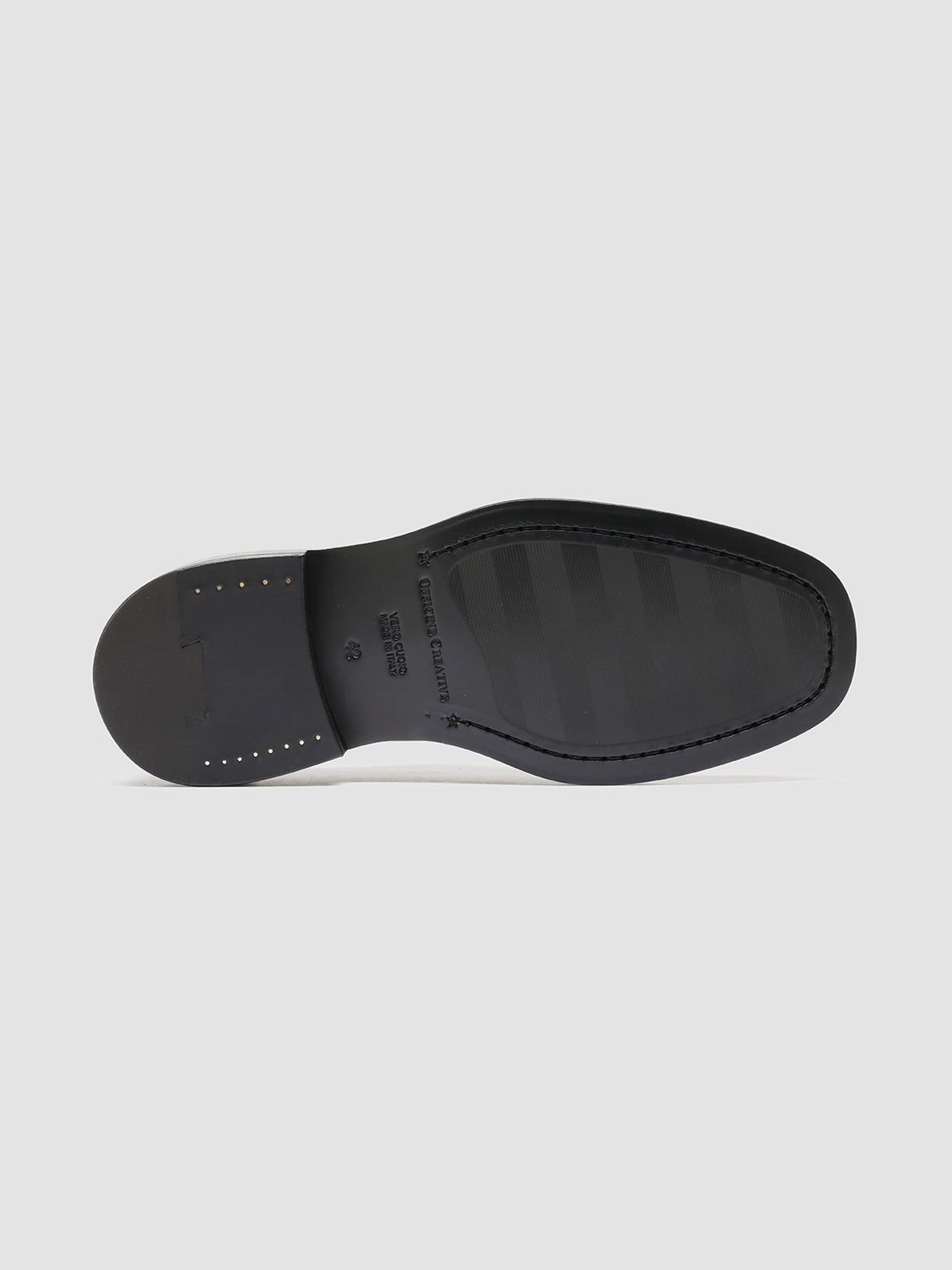 Officine Creative CONCRETE 003 Derby in Pelle Nera Vendite Flash