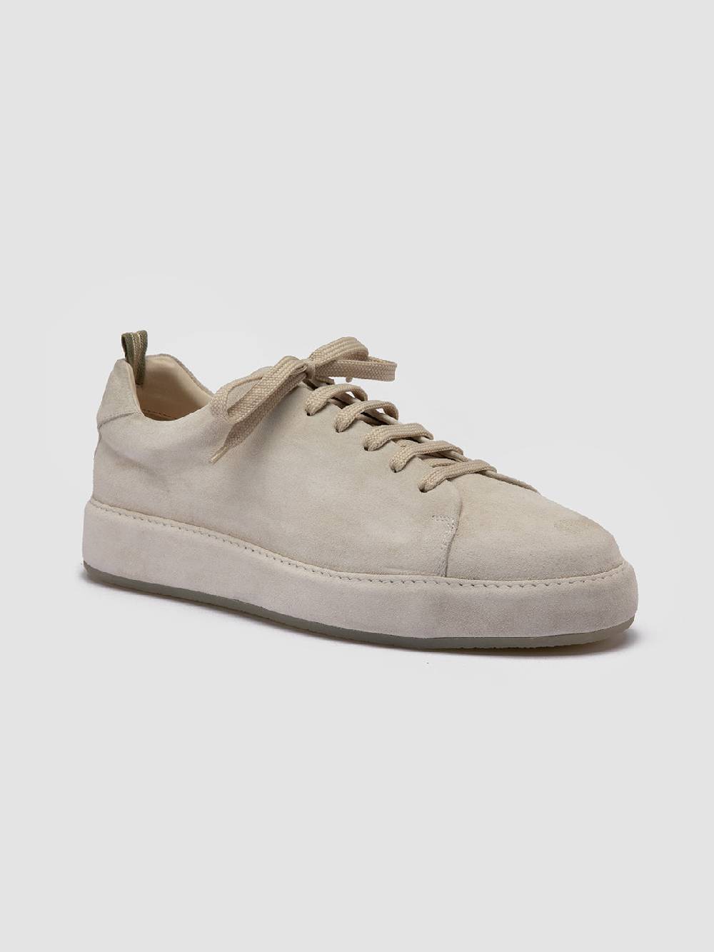 Officine Creative COVERED 001 Sneakers Basse in Pelle Scamosciata Grigia Nuovo