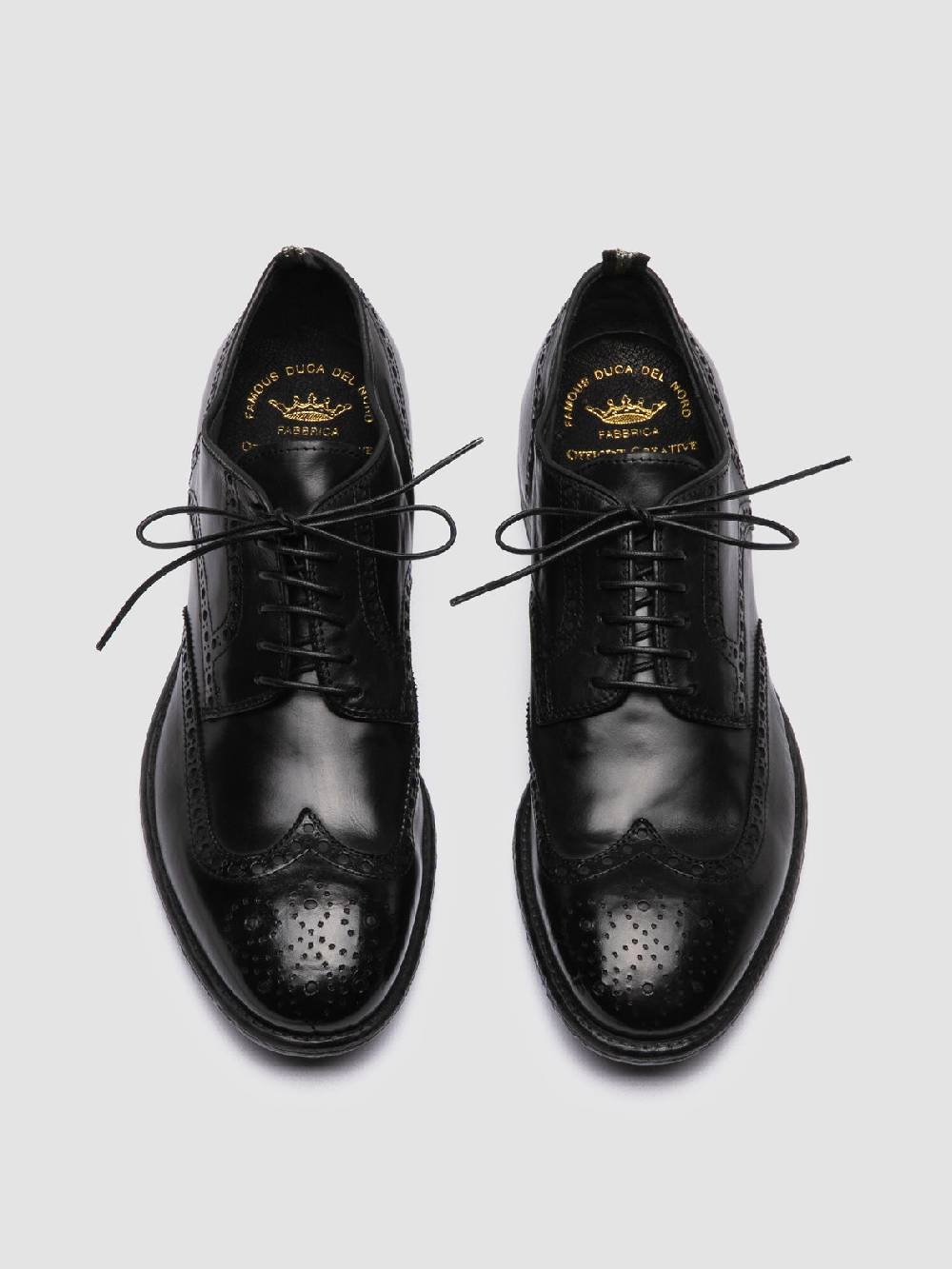Officine Creative EMORY 015 Scarpe Derby in Pelle Nera Promozione