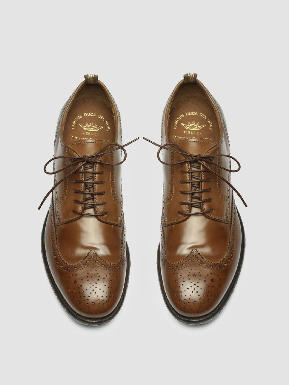 Officine Creative EMORY 015 Derby in Pelle Marrone Spedizione Gratuita