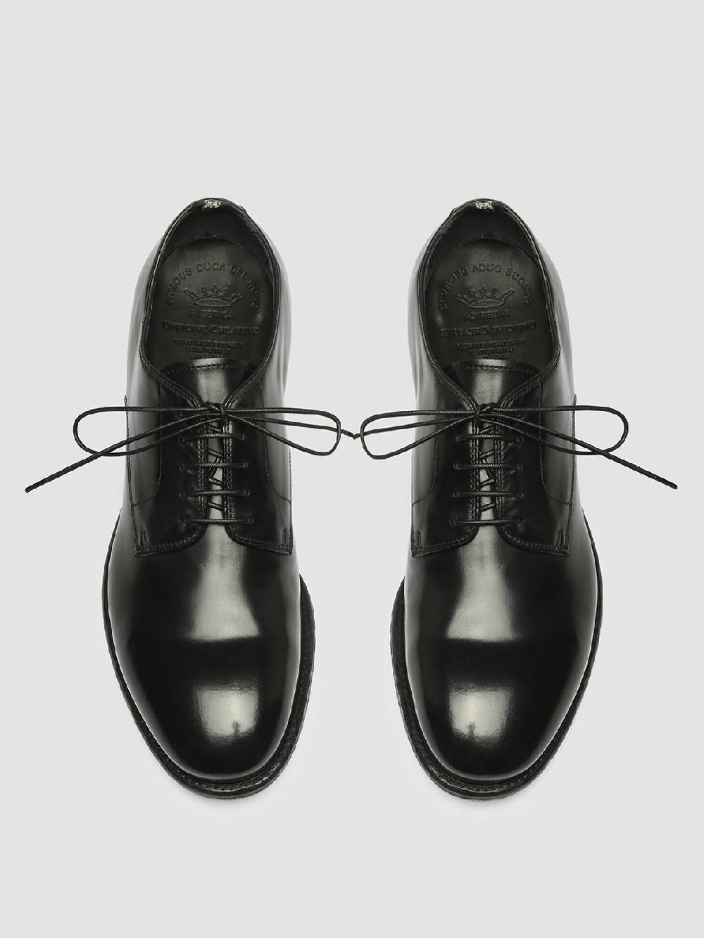 Officine Creative EMORY 022 Derby in Pelle Nera Soddisfazione Garantita