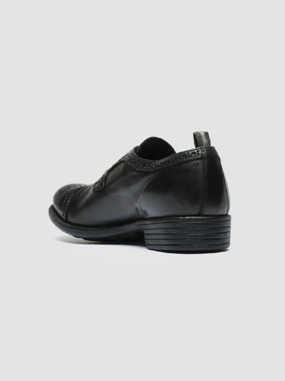 Officine Creative CALIXTE 022 Derby con Motivo Brogue in Pelle Nera Consegna Veloce