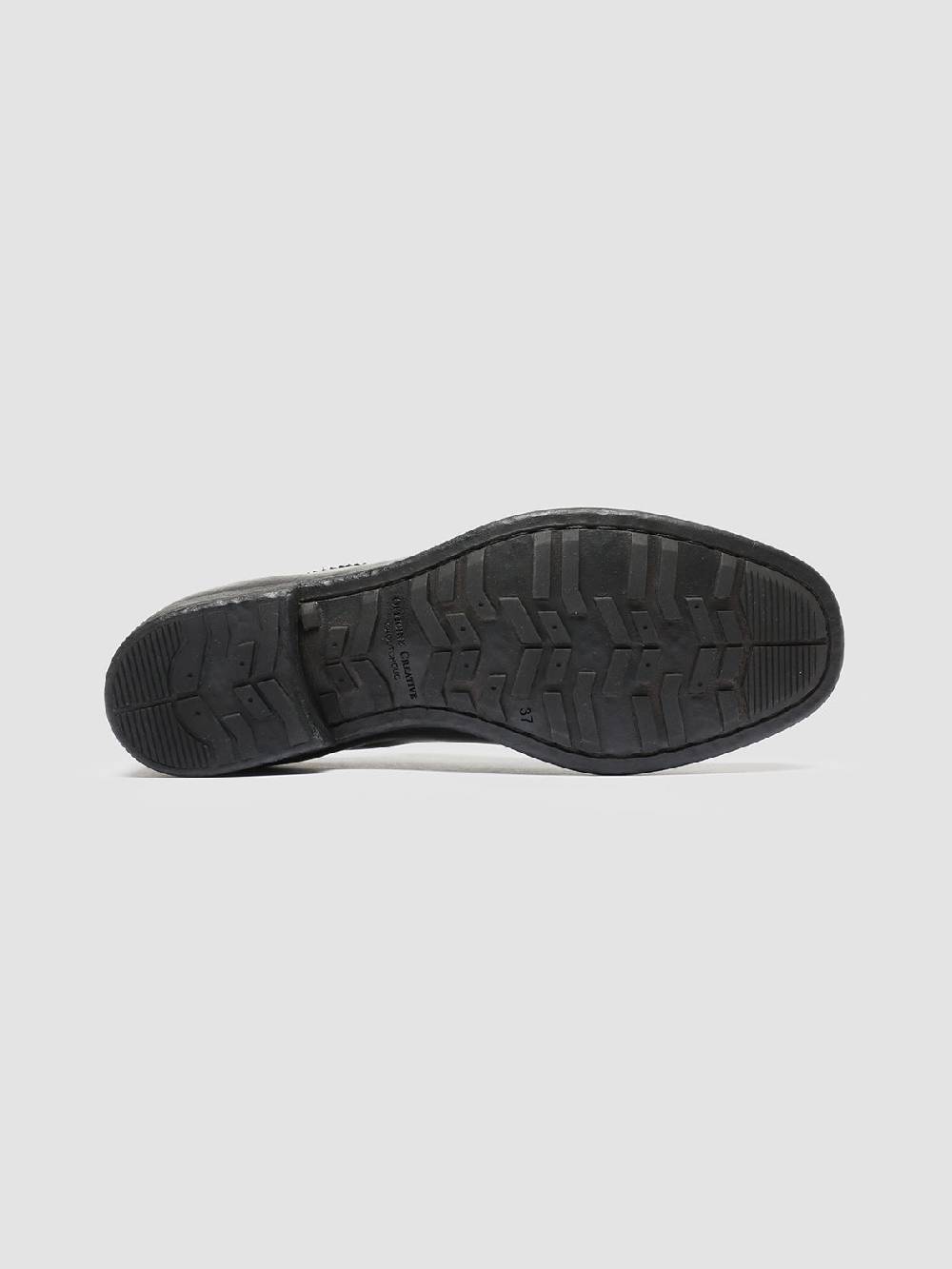 Officine Creative CALIXTE 022 Derby con Motivo Brogue in Pelle Nera Consegna Veloce