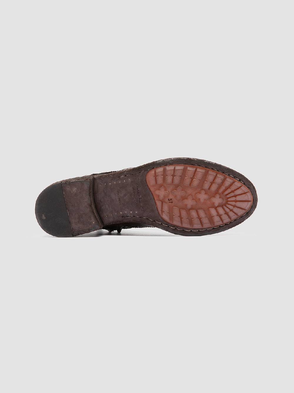 Officine Creative LISON 058 Stivali con Zip in Pelle Marrone Fino Al -60%