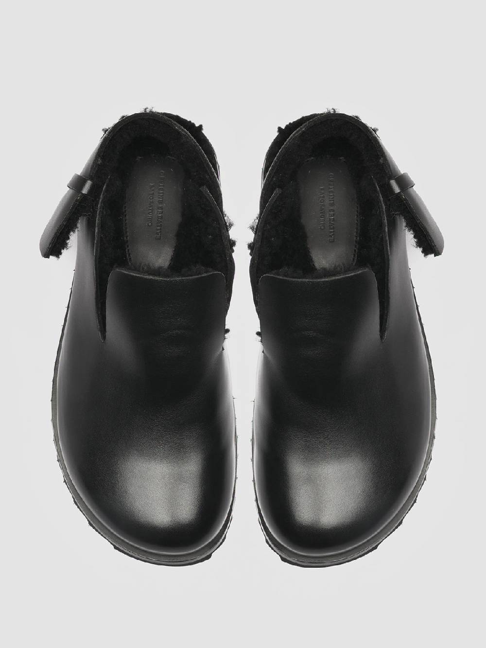 Officine Creative PELAGIE D’HIVER 004 Pump Slingback in Pelle Nera e Montone Affare Del Giorno