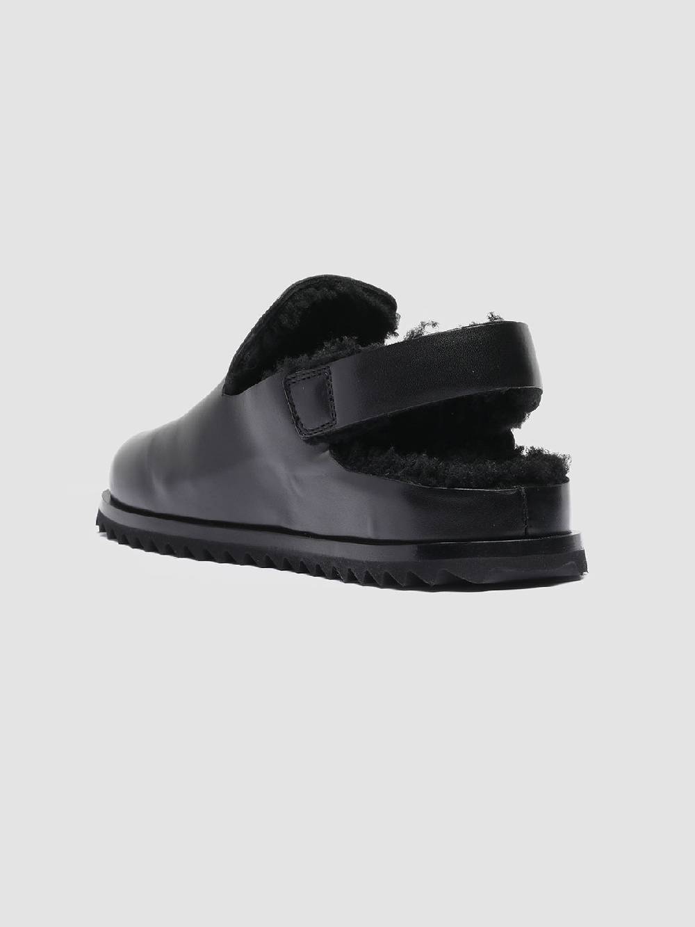 Officine Creative PELAGIE D’HIVER 004 Pump Slingback in Pelle Nera e Montone Affare Del Giorno