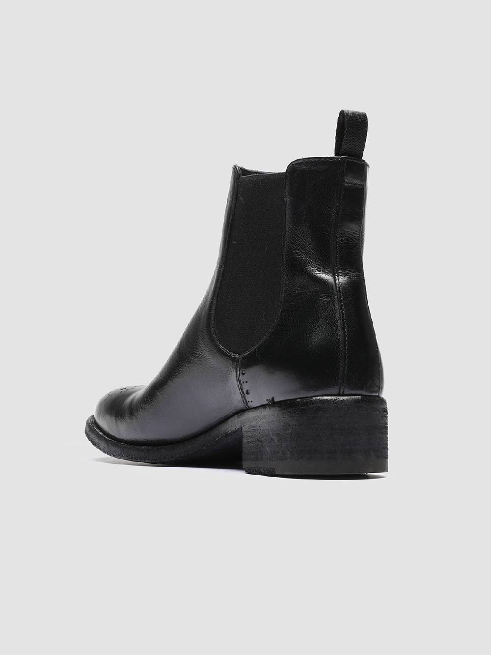 Officine Creative SELINE 002 Stivaletti Chelsea in Pelle Nera Convenienza