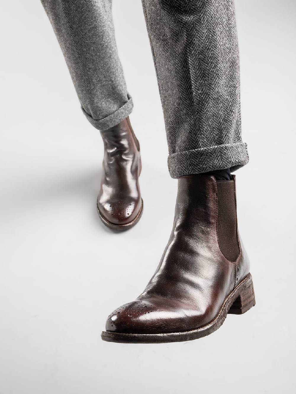 Officine Creative SELINE 002 Stivaletti Chelsea in Pelle Nera Convenienza