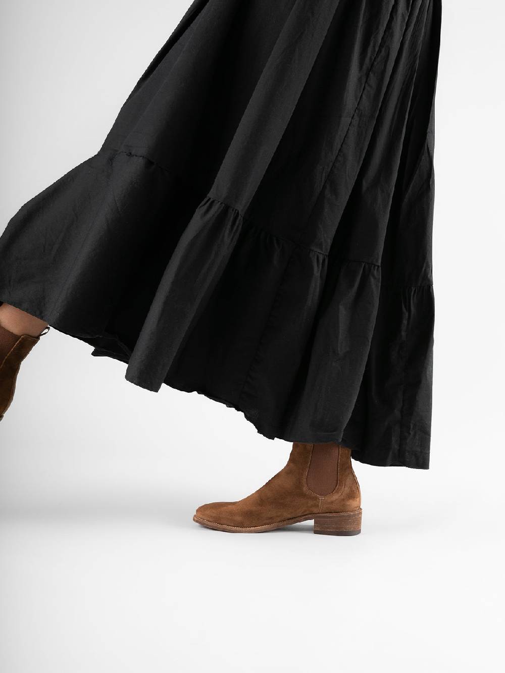 Officine Creative SELINE 029 Stivaletti Chelsea in Pelle Scamosciata Tortora Presa