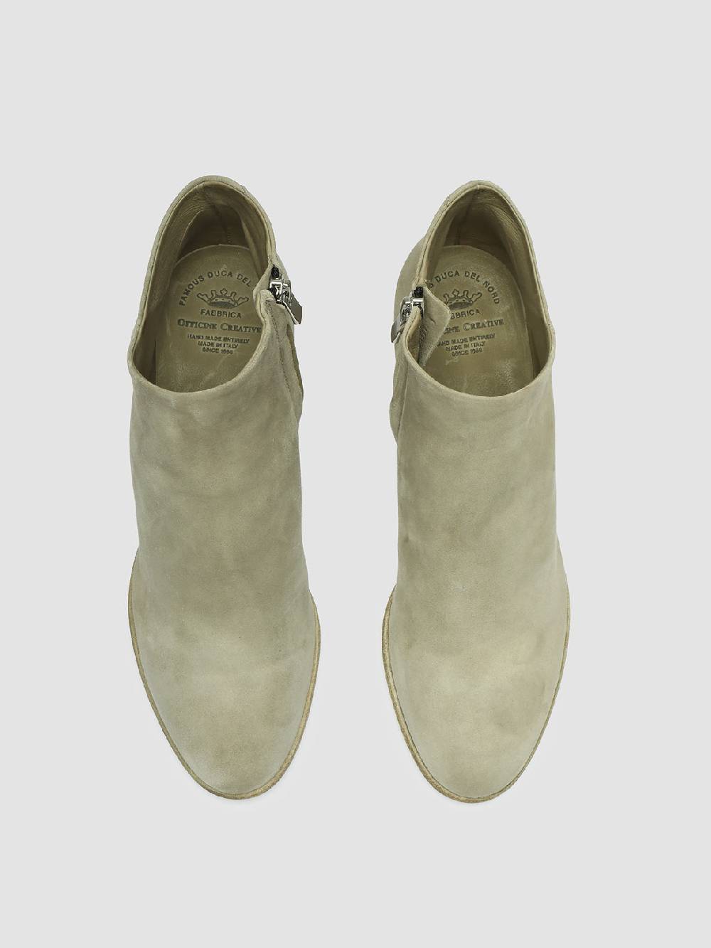 Officine Creative SHIRLEE 002 Stivaletti in Pelle Scamosciata Verde Outlet