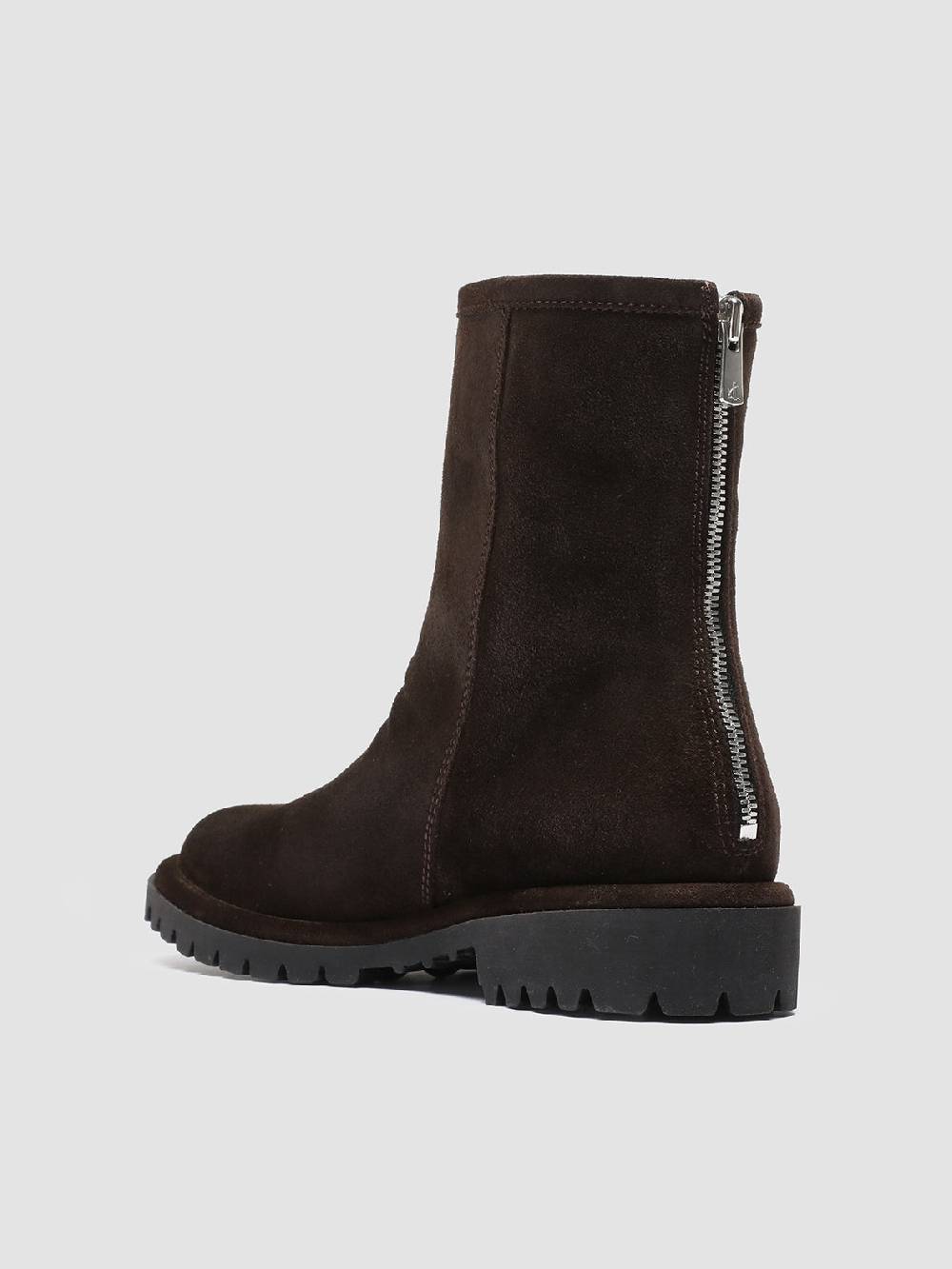 Officine Creative SPECTACULAR W 111 Stivali con Zip in Pelle Scamosciata Marrone Saldi