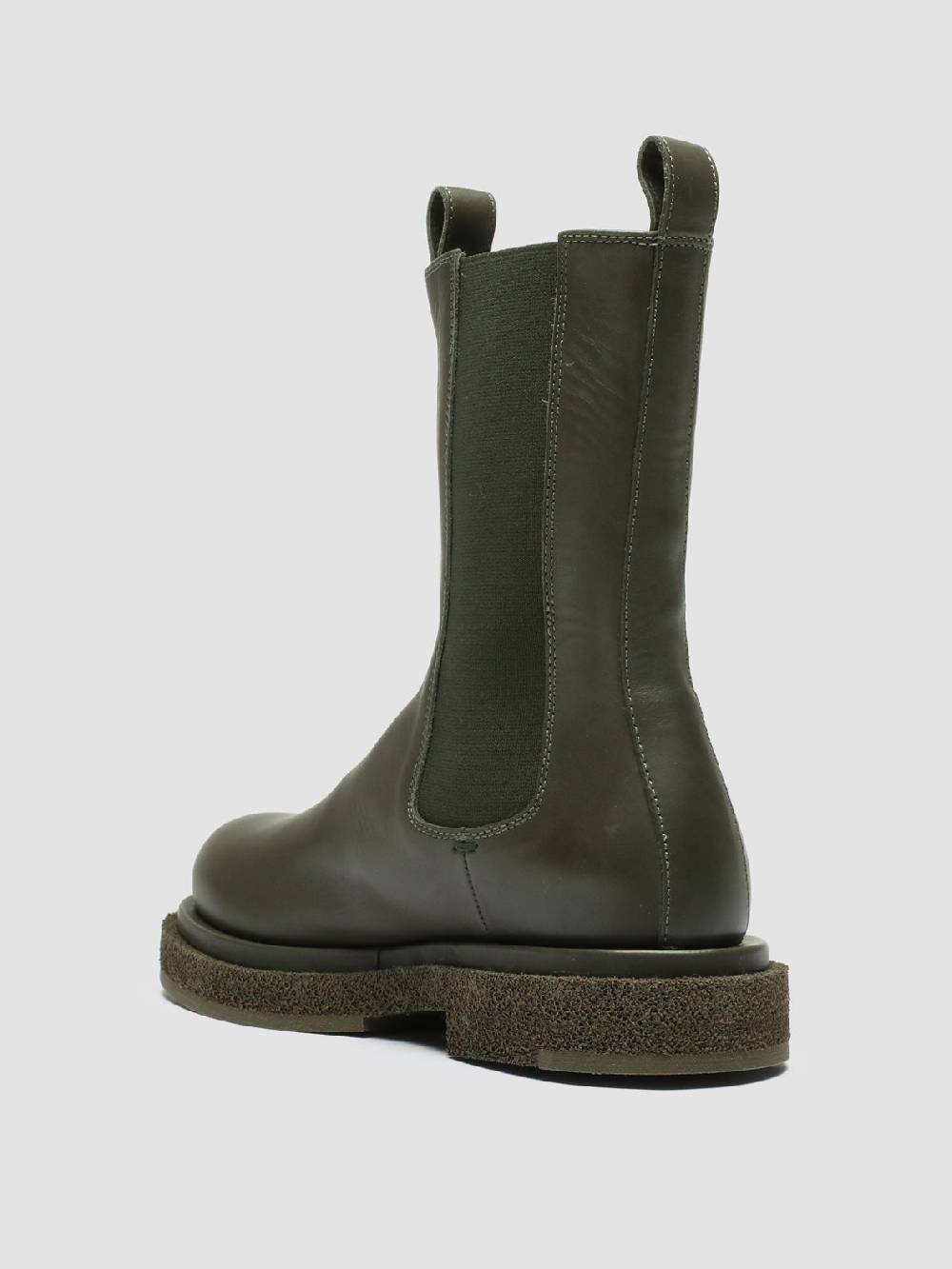 Officine Creative TONAL 105 Stivaletti Chelsea in Pelle Verde Vendita Calda