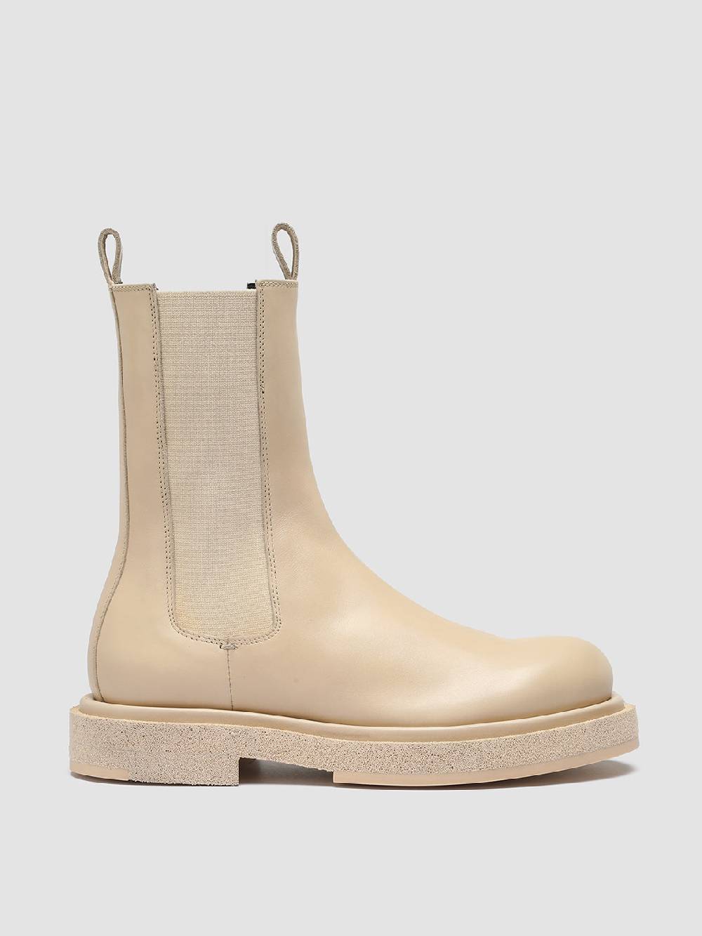 Officine Creative TONAL 105 Stivaletti Chelsea in Pelle Avorio