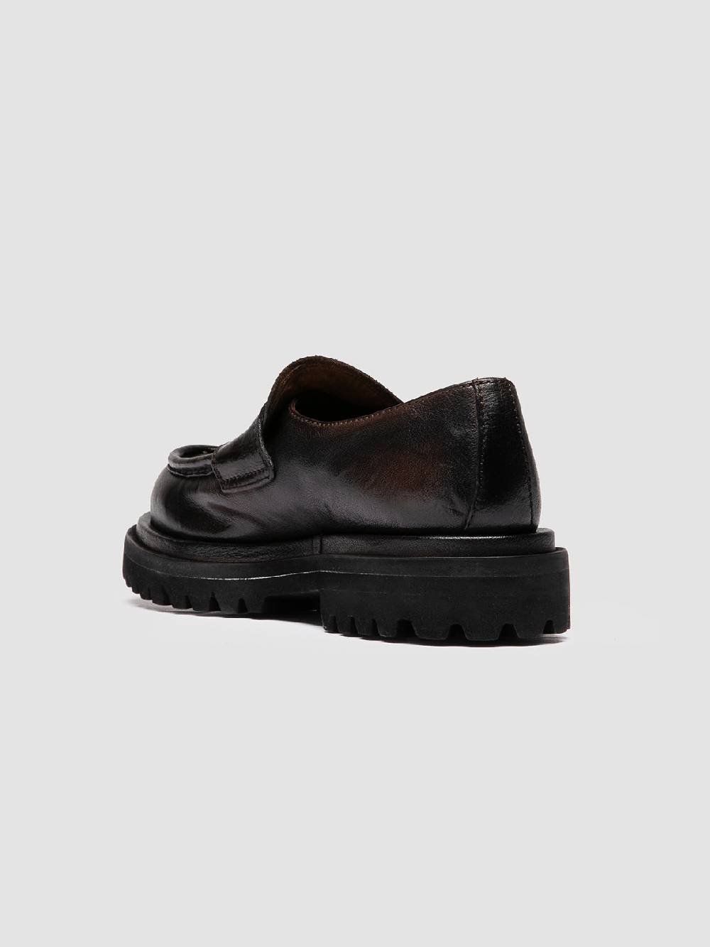 Officine Creative WISAL DD 101 Mocassini in Pelle Marrone Saldi Di Fabbrica