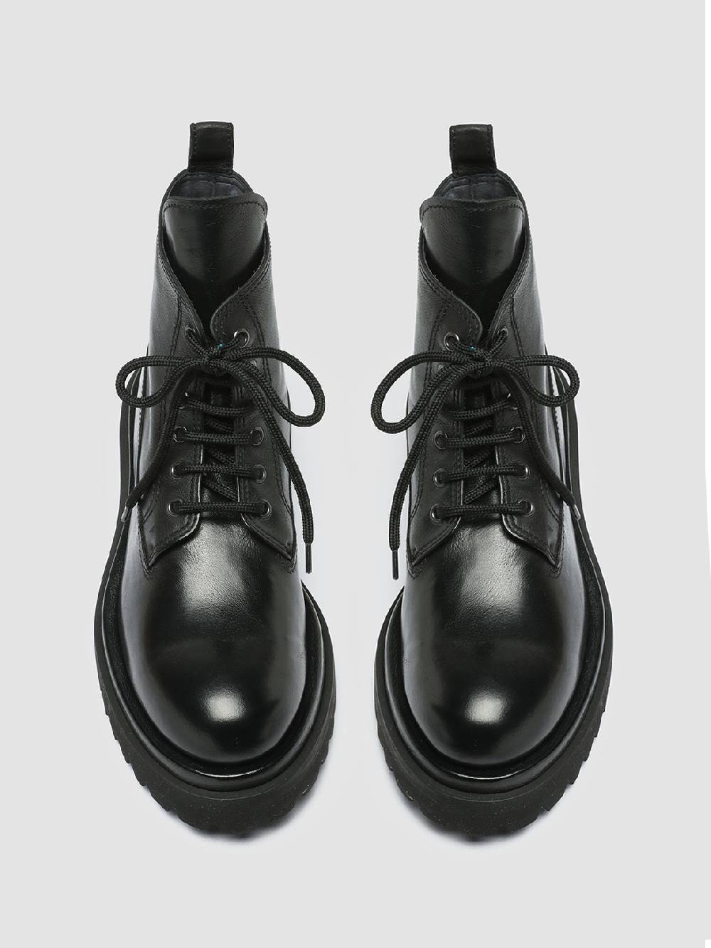 Officine Creative WISAL DD 105 Stivali stringati in Pelle Nera I Più Venduti
