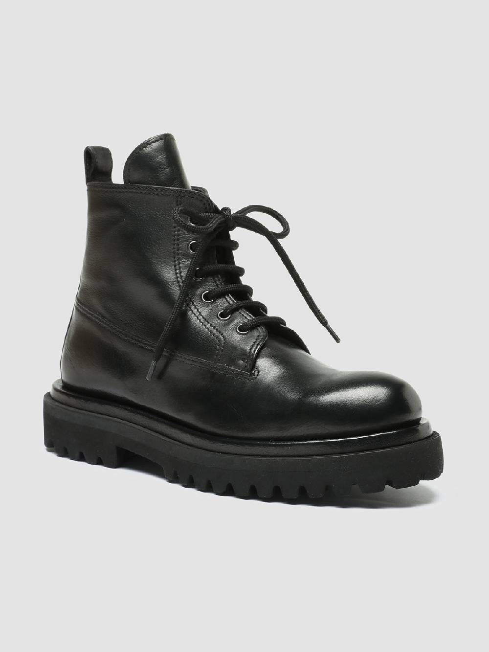 Officine Creative WISAL DD 105 Stivali stringati in Pelle Nera I Più Venduti